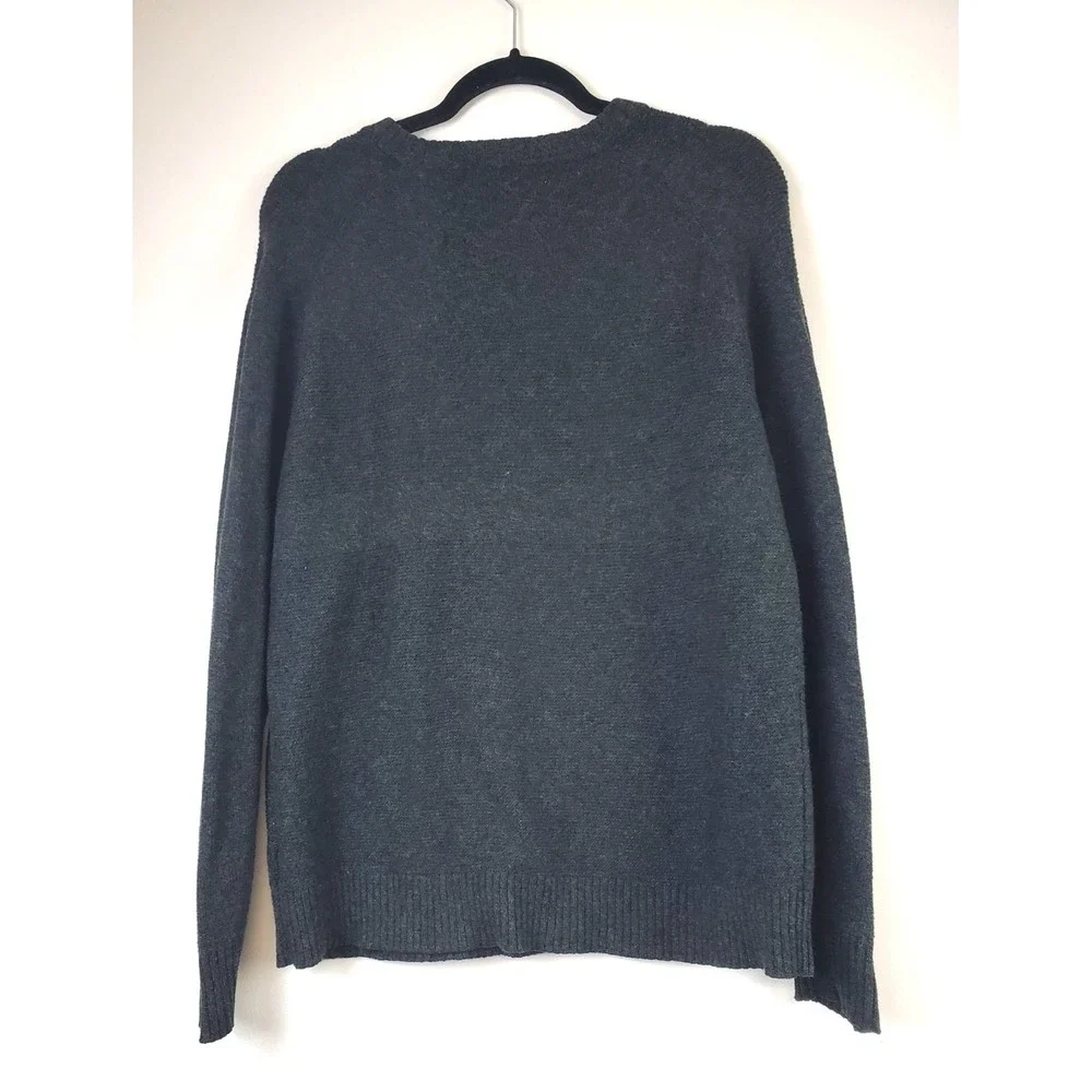 Smartwool Mens Merino Wool Blend‎ Textured Crewneck Sweater Green Large Raglan